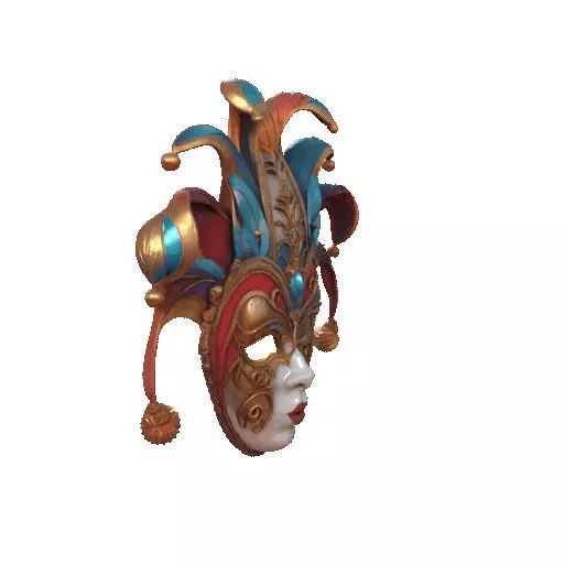 2473Venetian Carnival Mask Color 3D Model magic 3D print model_13