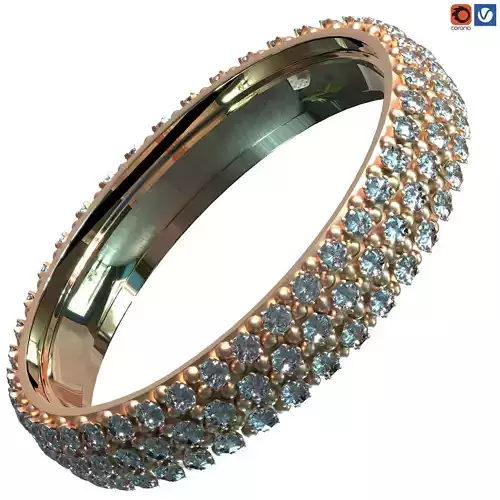 Diamond gold ring 3D print model