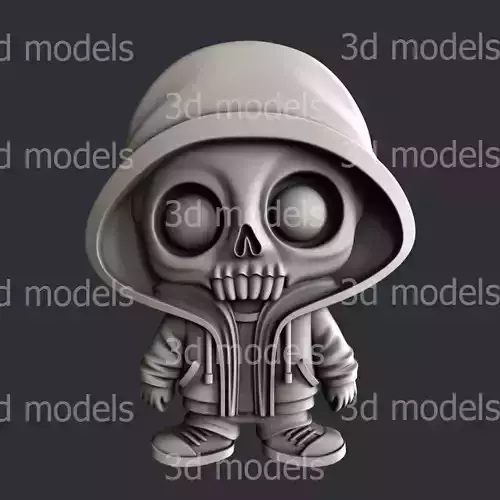 3d STL models for CNC router or 3dprinter Skull P530 3D model