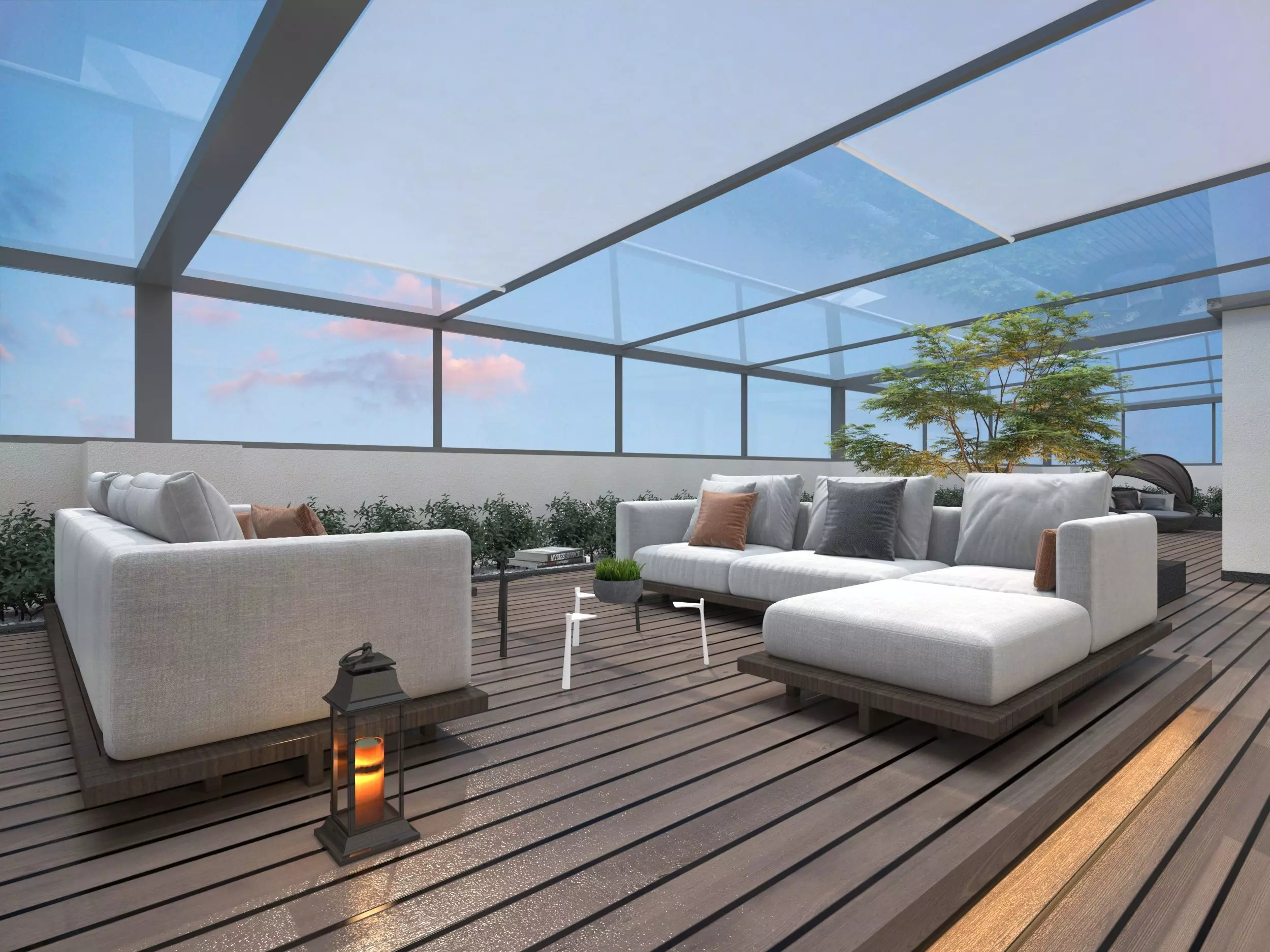 Garden balcony Low-poly 3D model_5