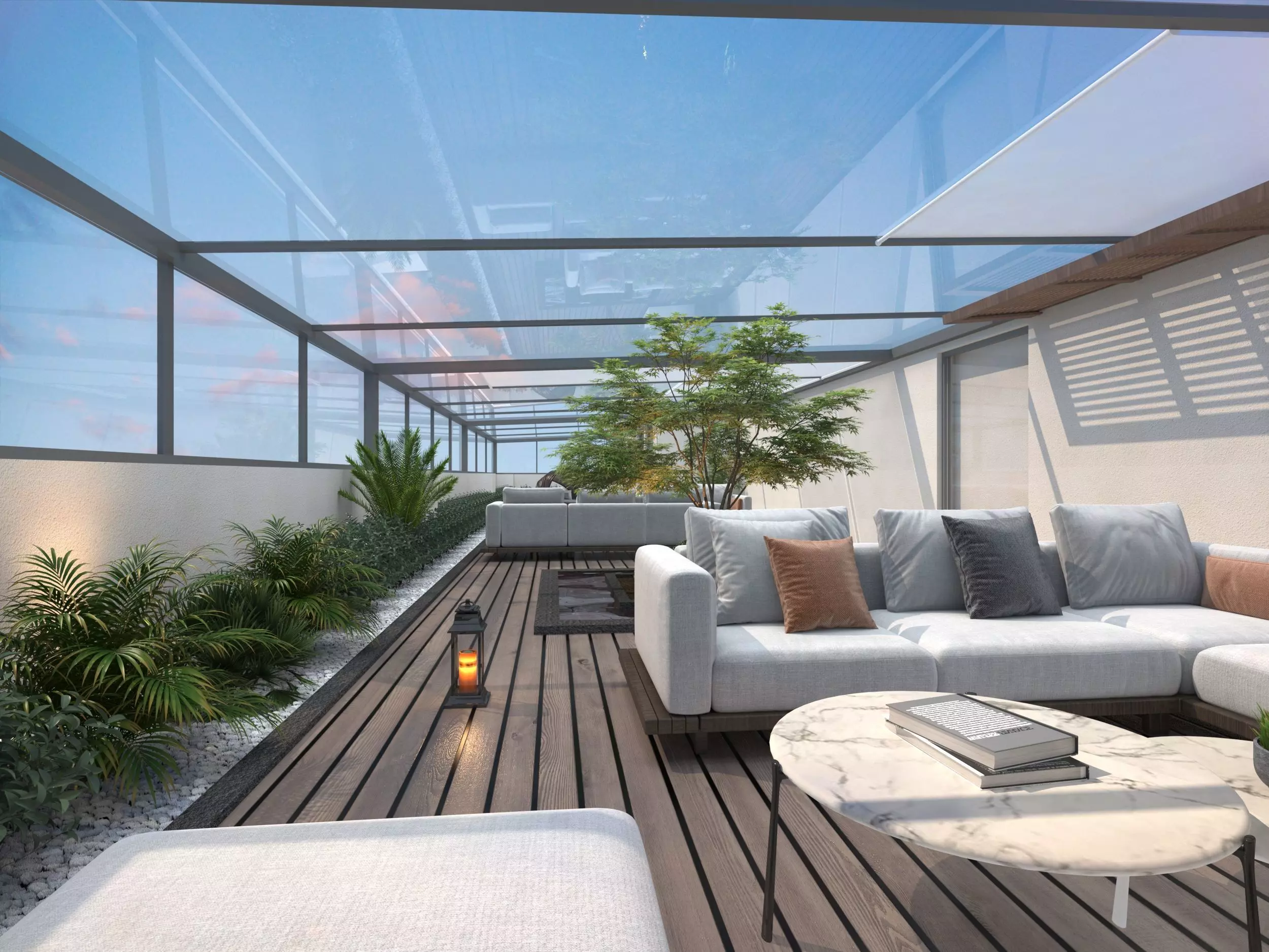 Garden balcony Low-poly 3D model_4