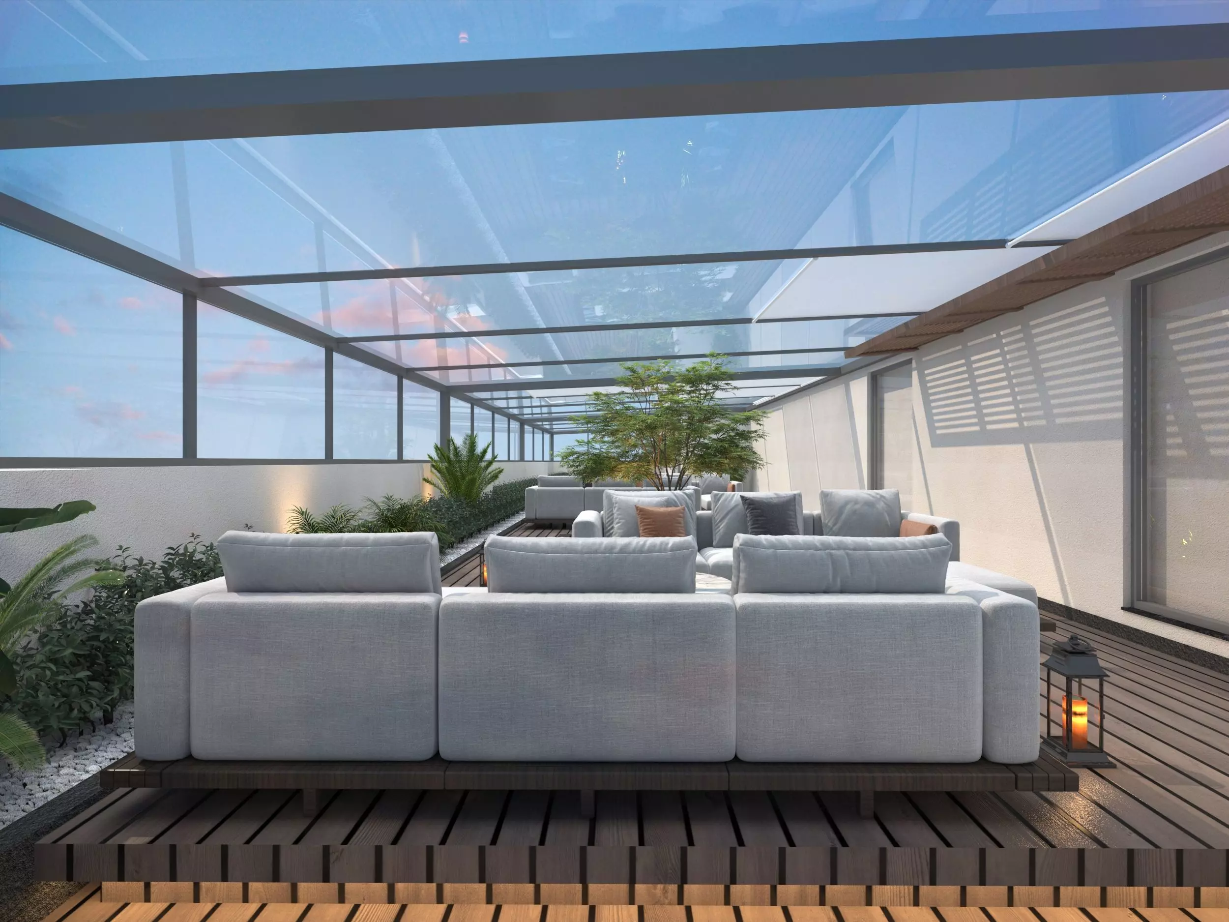 Garden balcony Low-poly 3D model_3