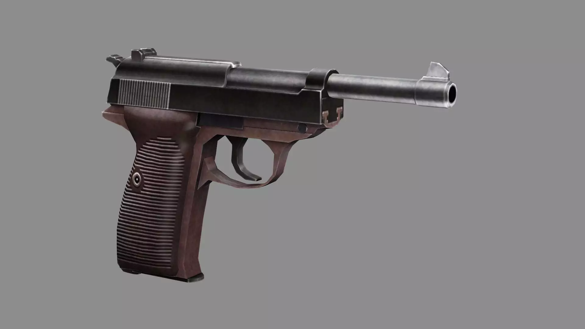 Pistol C127G Luger Model 1938 Low Poly 3D Model Low-poly 3D model_2
