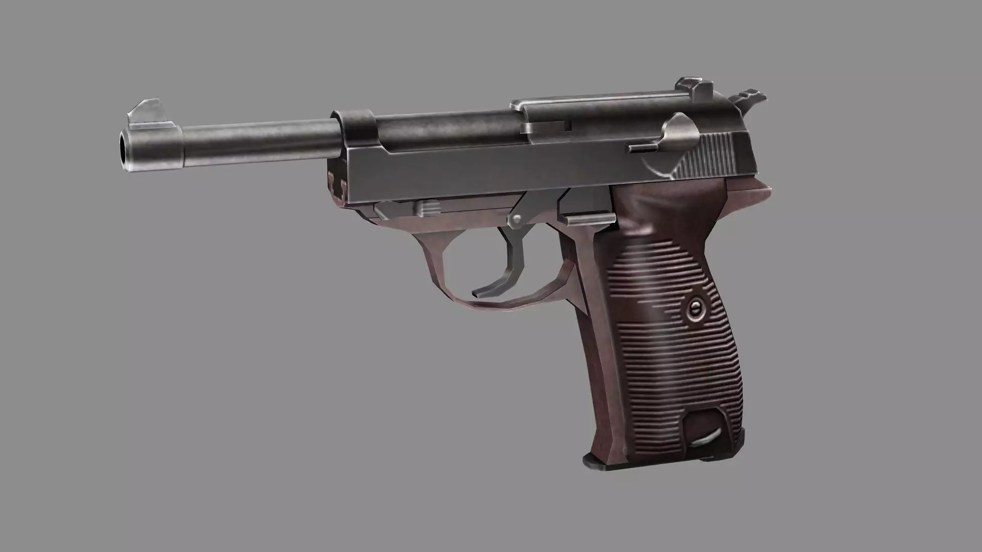 Pistol C127G Luger Model 1938 Low Poly 3D Model Low-poly 3D model_1