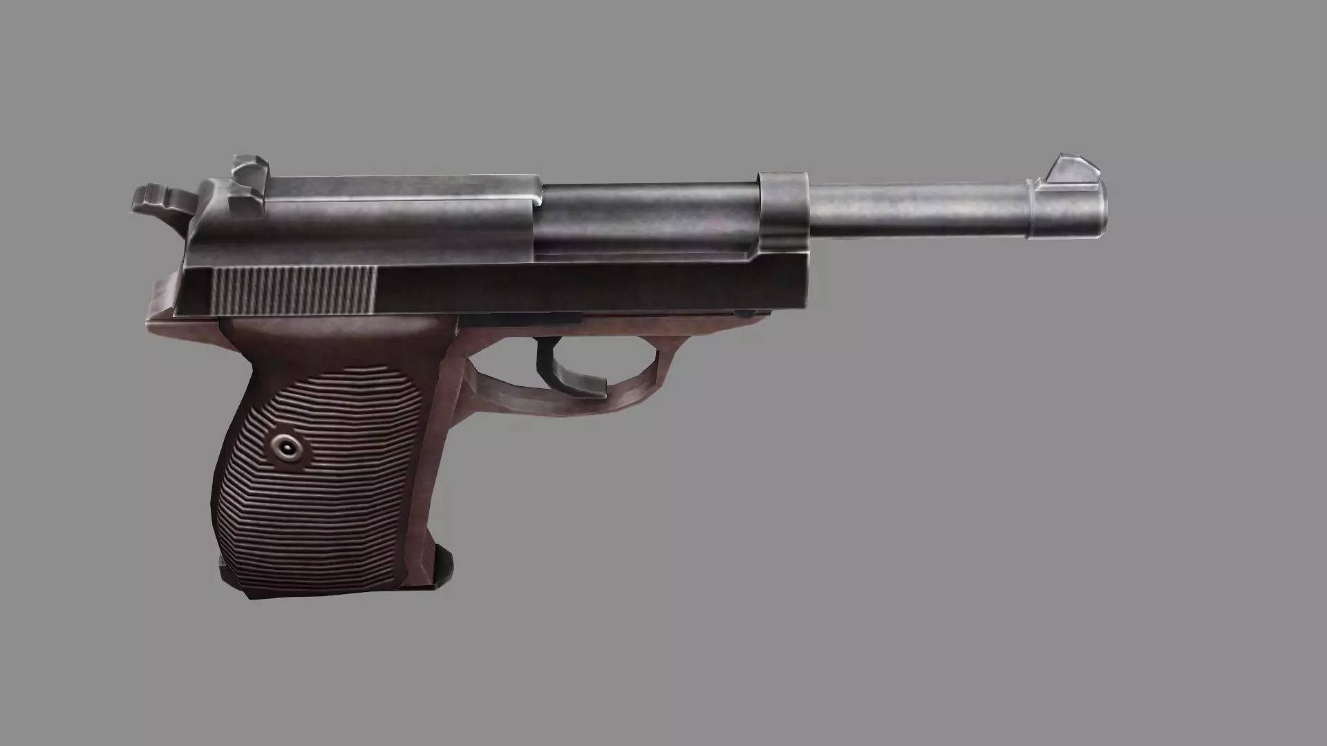 Pistol C127G Luger Model 1938 Low Poly 3D Model Low-poly 3D model_4