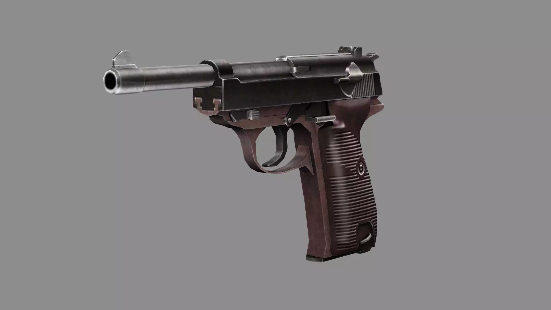 Pistol C127G Luger Model 1938 Low Poly 3D Model Low-poly 3D model_0