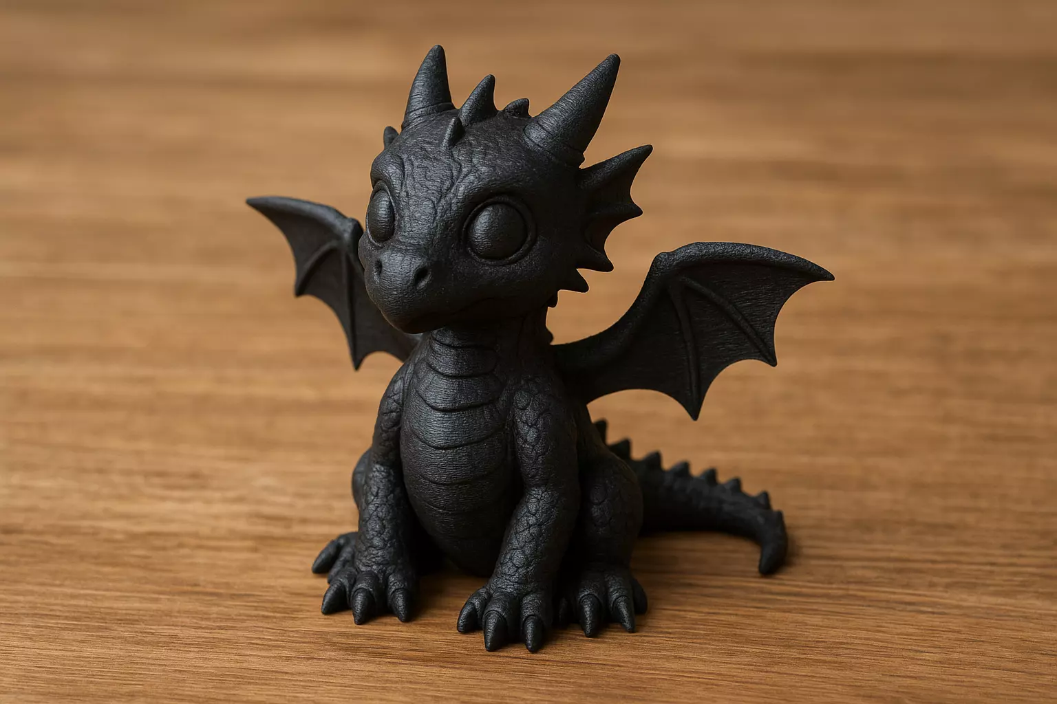 Little Black Dragon Figure 3D print model