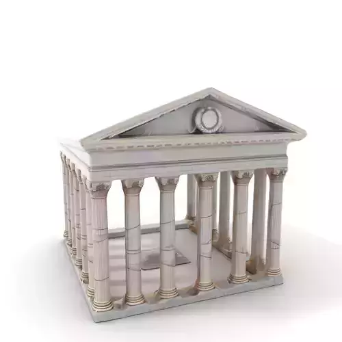 Classic Greek Temple model pack Low-poly 3D model