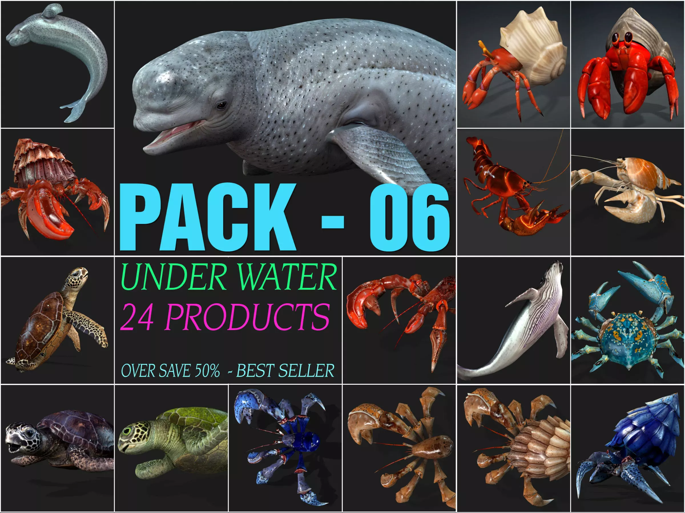 Pack-06 UnderWater 3D model_0