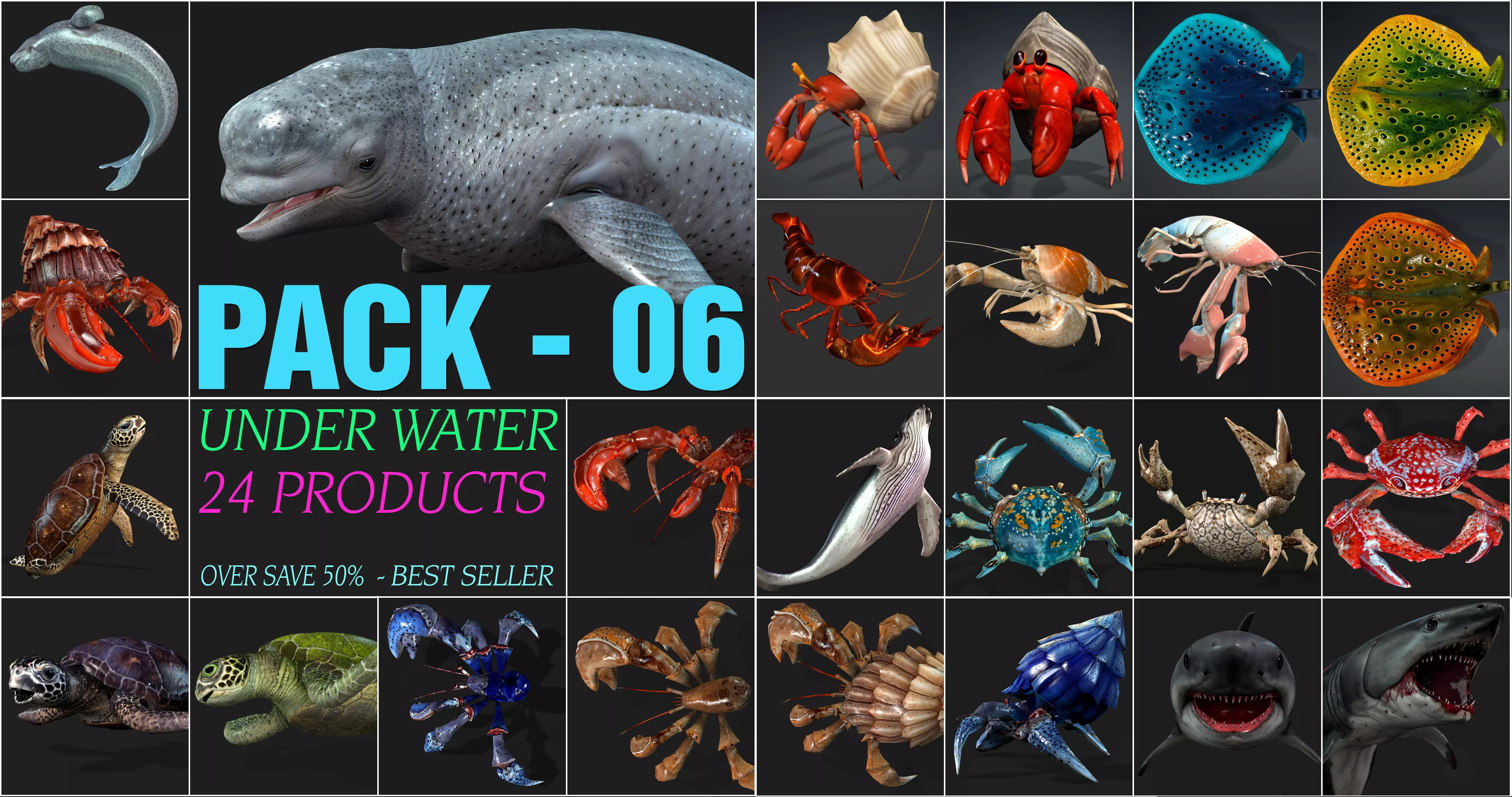 Pack-06 UnderWater 3D model_11