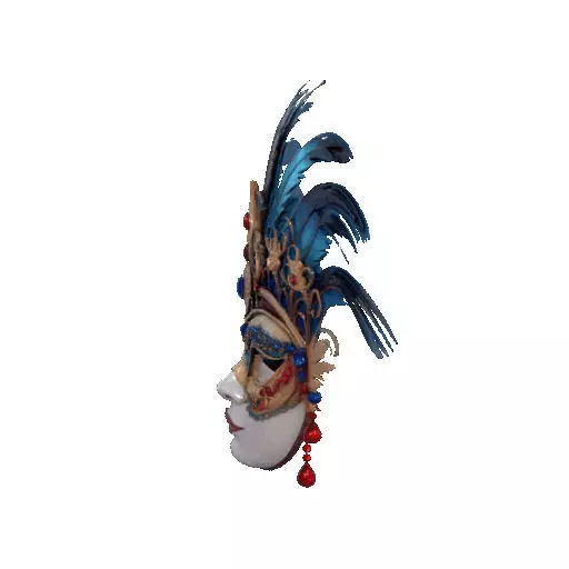 2474Venetian Carnival Mask Color 3D Model magic 3D print model_31