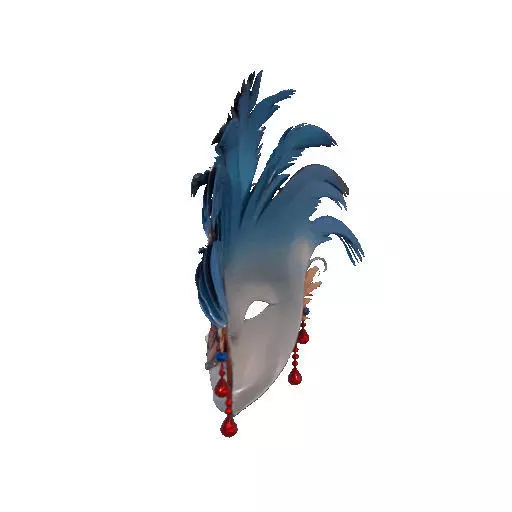 2474Venetian Carnival Mask Color 3D Model magic 3D print model_28