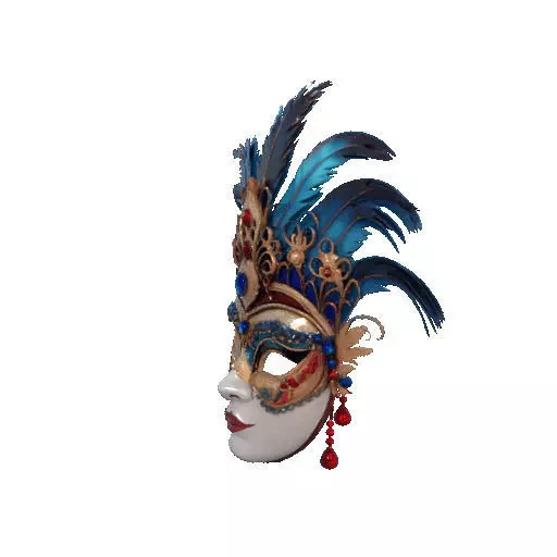 2474Venetian Carnival Mask Color 3D Model magic 3D print model_33
