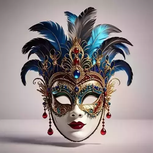 2474Venetian Carnival Mask Color 3D Model magic 3D print model 2474Venetian Carnival Mask Color 3D Model magic 3D print model