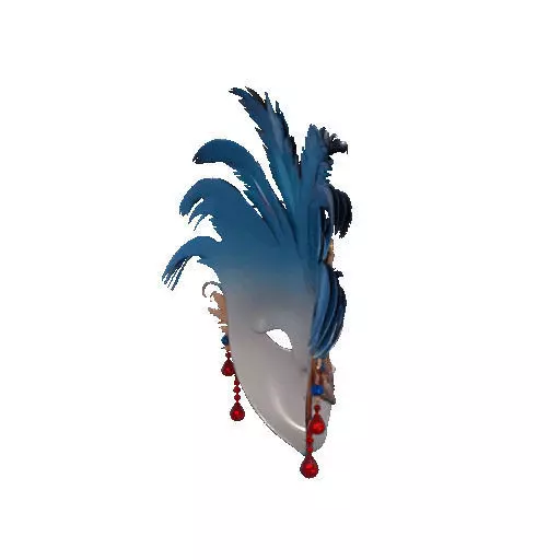 2474Venetian Carnival Mask Color 3D Model magic 3D print model_18