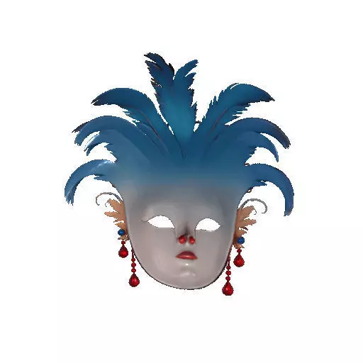 2474Venetian Carnival Mask Color 3D Model magic 3D print model_22