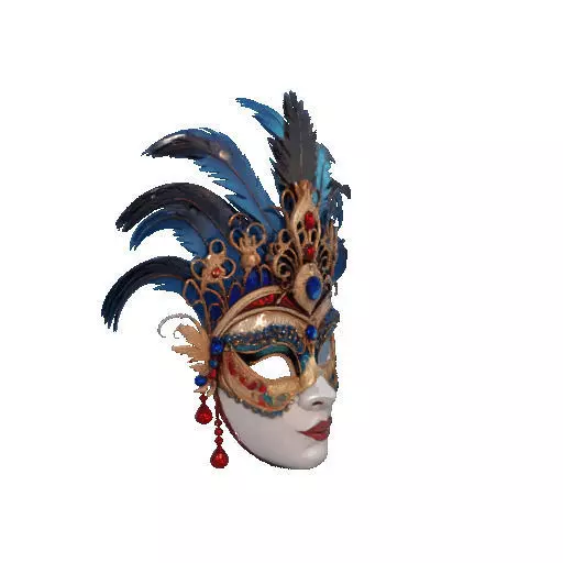 2474Venetian Carnival Mask Color 3D Model magic 3D print model_12