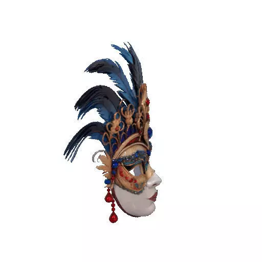 2474Venetian Carnival Mask Color 3D Model magic 3D print model_14
