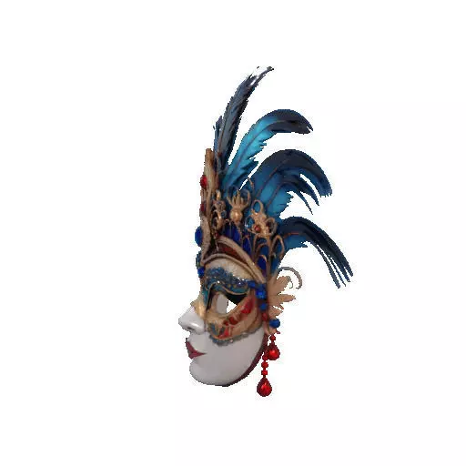2474Venetian Carnival Mask Color 3D Model magic 3D print model_32