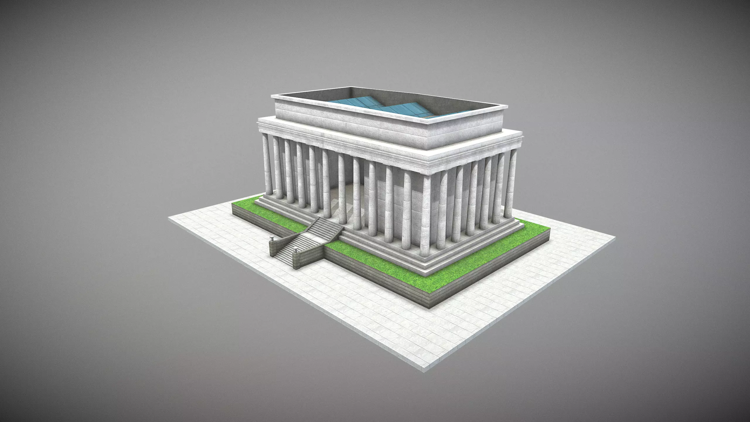 Lincoln Memorial Low-poly 3D model