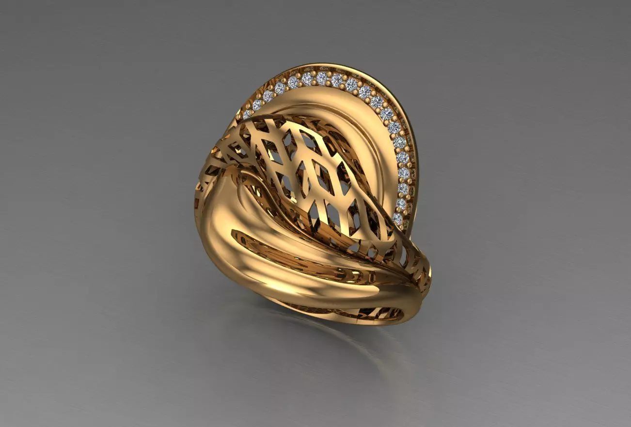 Ready Women Ring STL 3D Models  3D print model_0