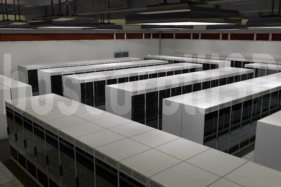 Data Centre Ready to Render Low-poly 3D model_3