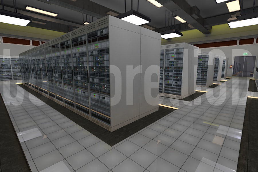 Data Centre Ready to Render Low-poly 3D model_4