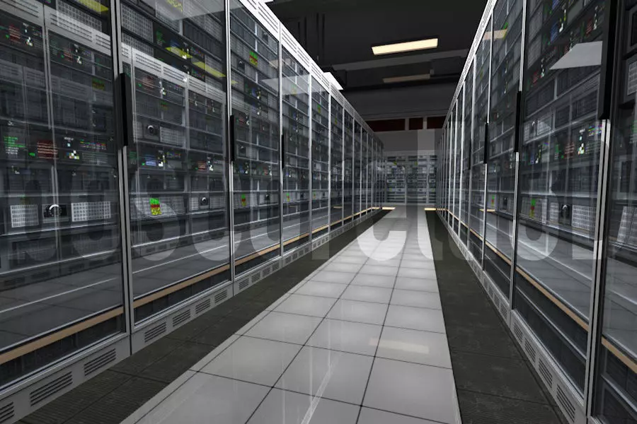 Data Centre Ready to Render Low-poly 3D model_0