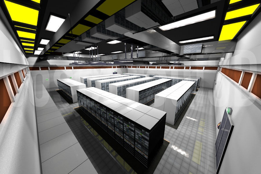 Data Centre Ready to Render Low-poly 3D model_7