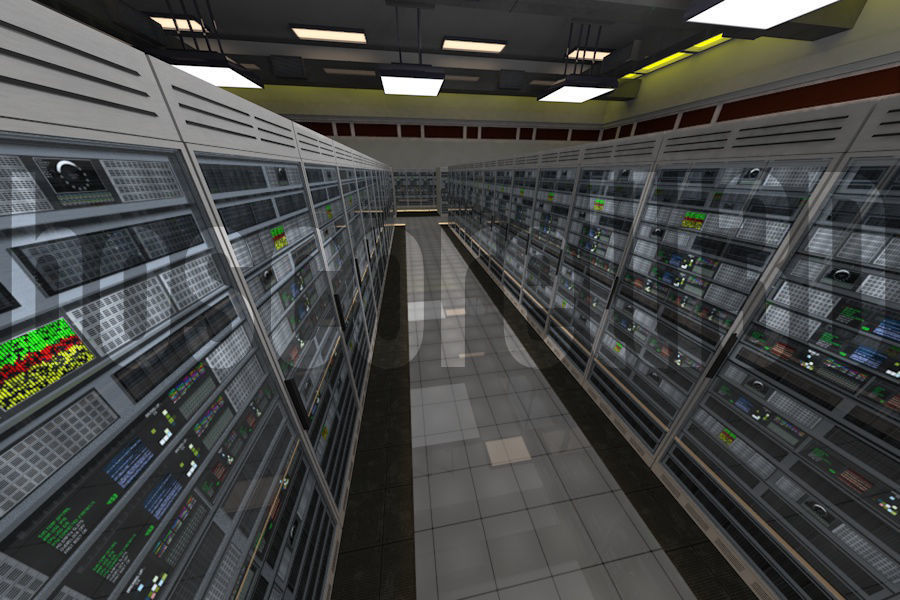 Data Centre Ready to Render Low-poly 3D model_2