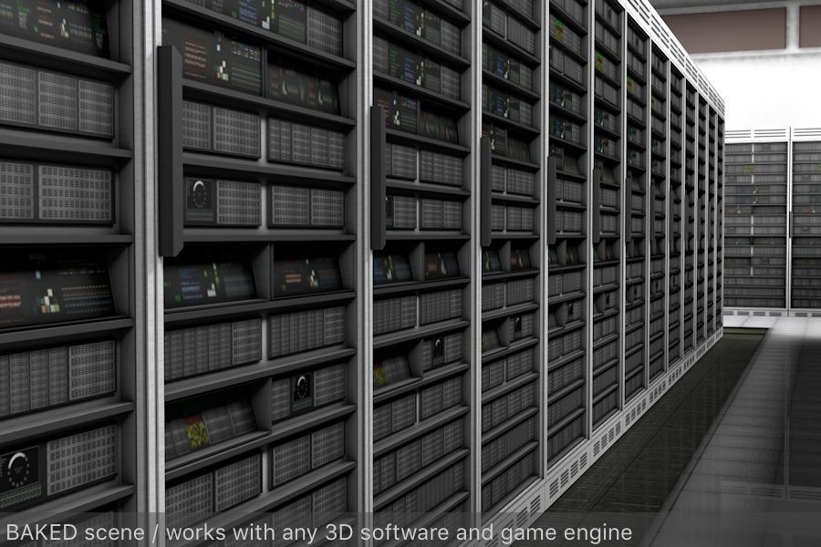 Data Centre Ready to Render Low-poly 3D model_26