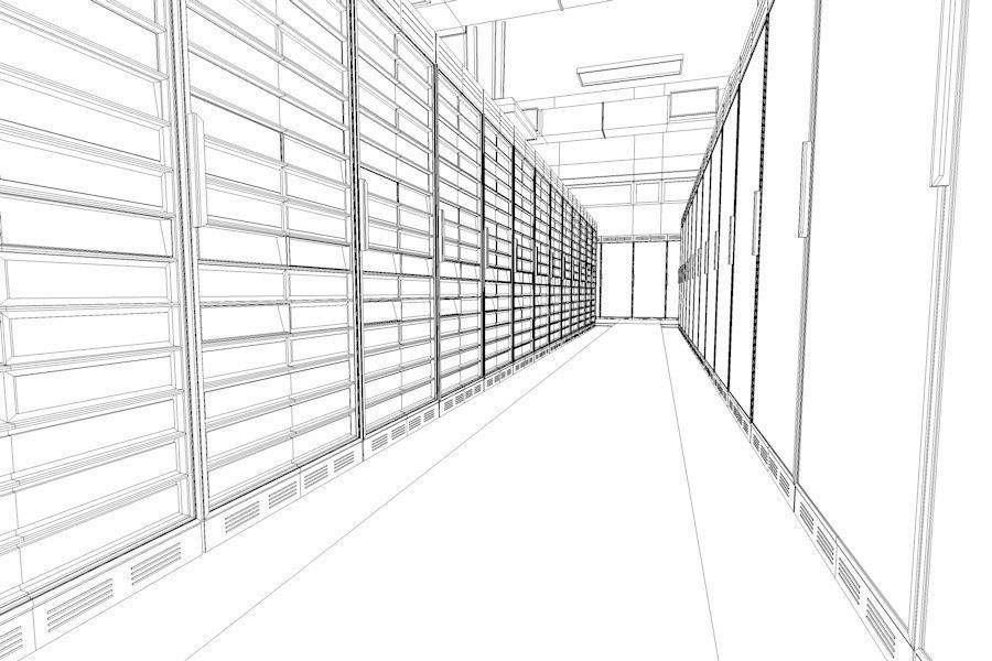 Data Centre Ready to Render Low-poly 3D model_18