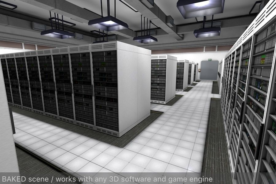Data Centre Ready to Render Low-poly 3D model_19