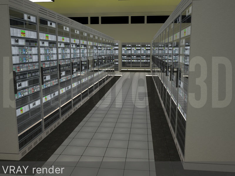 Data Centre Ready to Render Low-poly 3D model_8