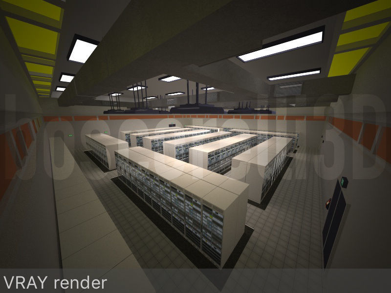 Data Centre Ready to Render Low-poly 3D model_9