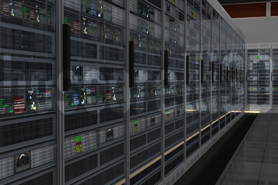 Data Centre Ready to Render Low-poly 3D model_1