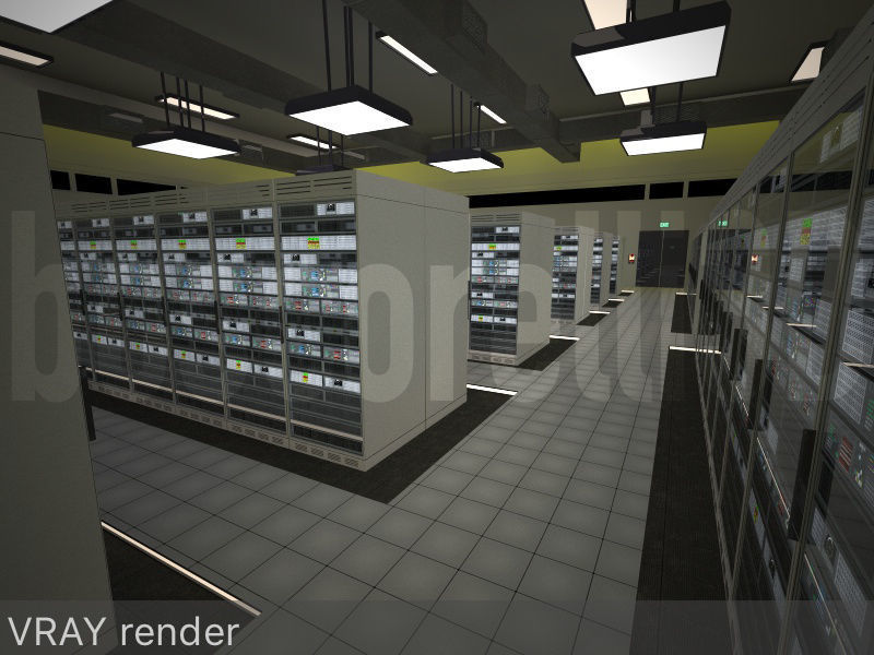 Data Centre Ready to Render Low-poly 3D model_5