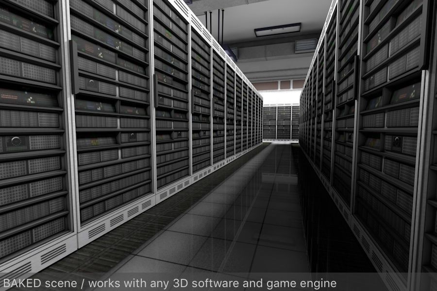 Data Centre Ready to Render Low-poly 3D model_24