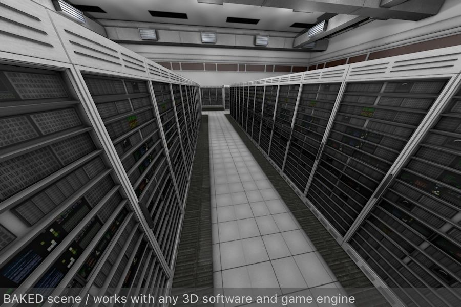 Data Centre Ready to Render Low-poly 3D model_21