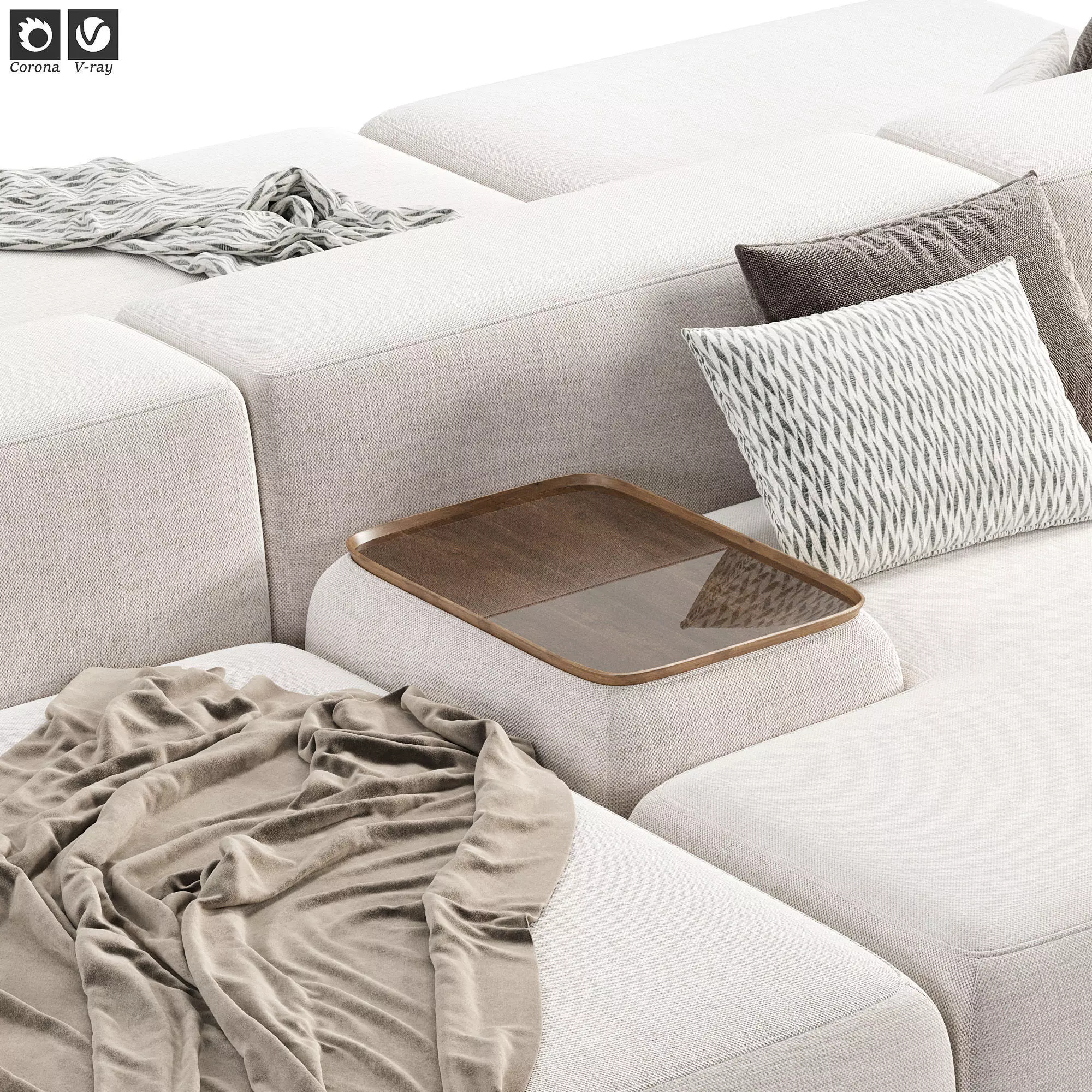 Lema Colud Sectional Sofa 3D model_2