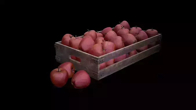 Hand paint apple 3d model