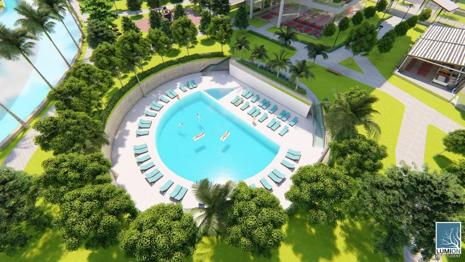 Highrise Residences Offices Shopping Mall Complex 3D model_31