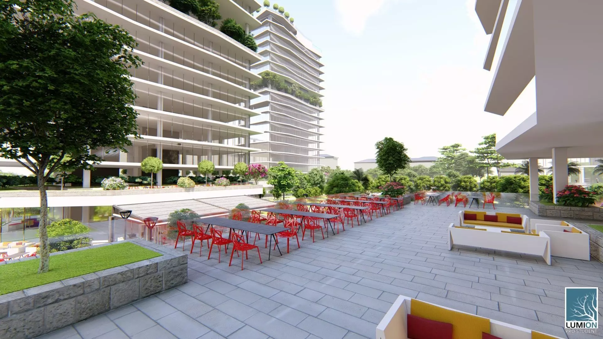 Highrise Residences Offices Shopping Mall Complex 3D model_20