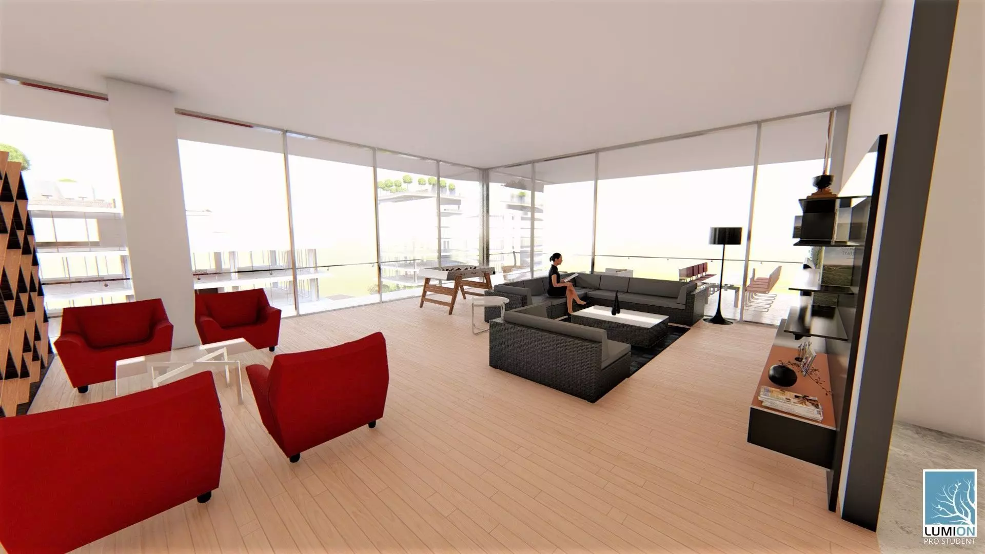 Highrise Residences Offices Shopping Mall Complex 3D model_32