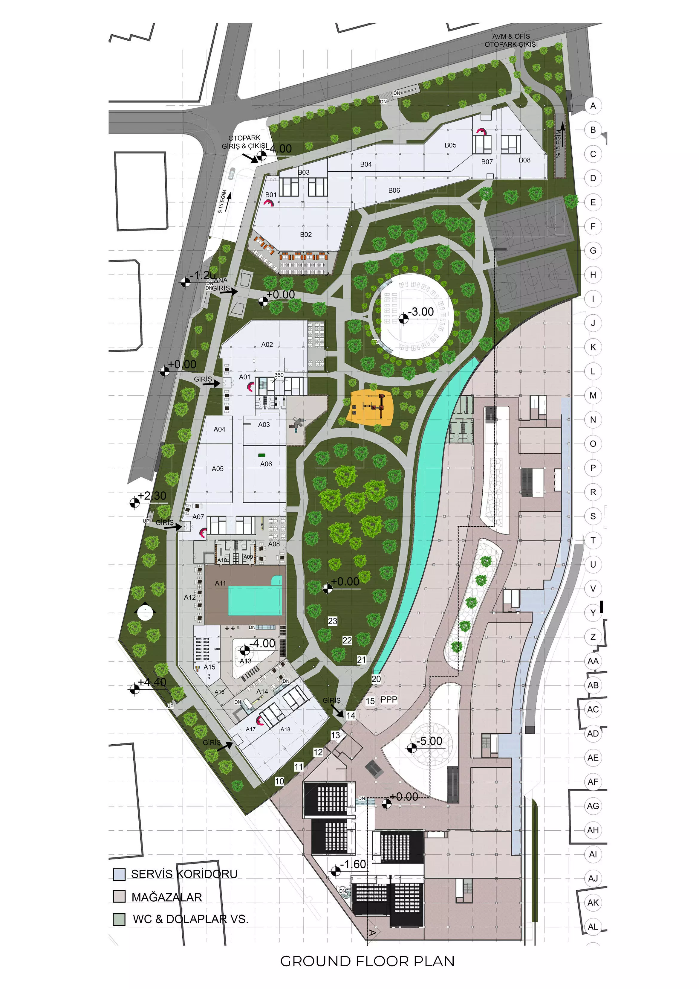 Highrise Residences Offices Shopping Mall Complex 3D model_4