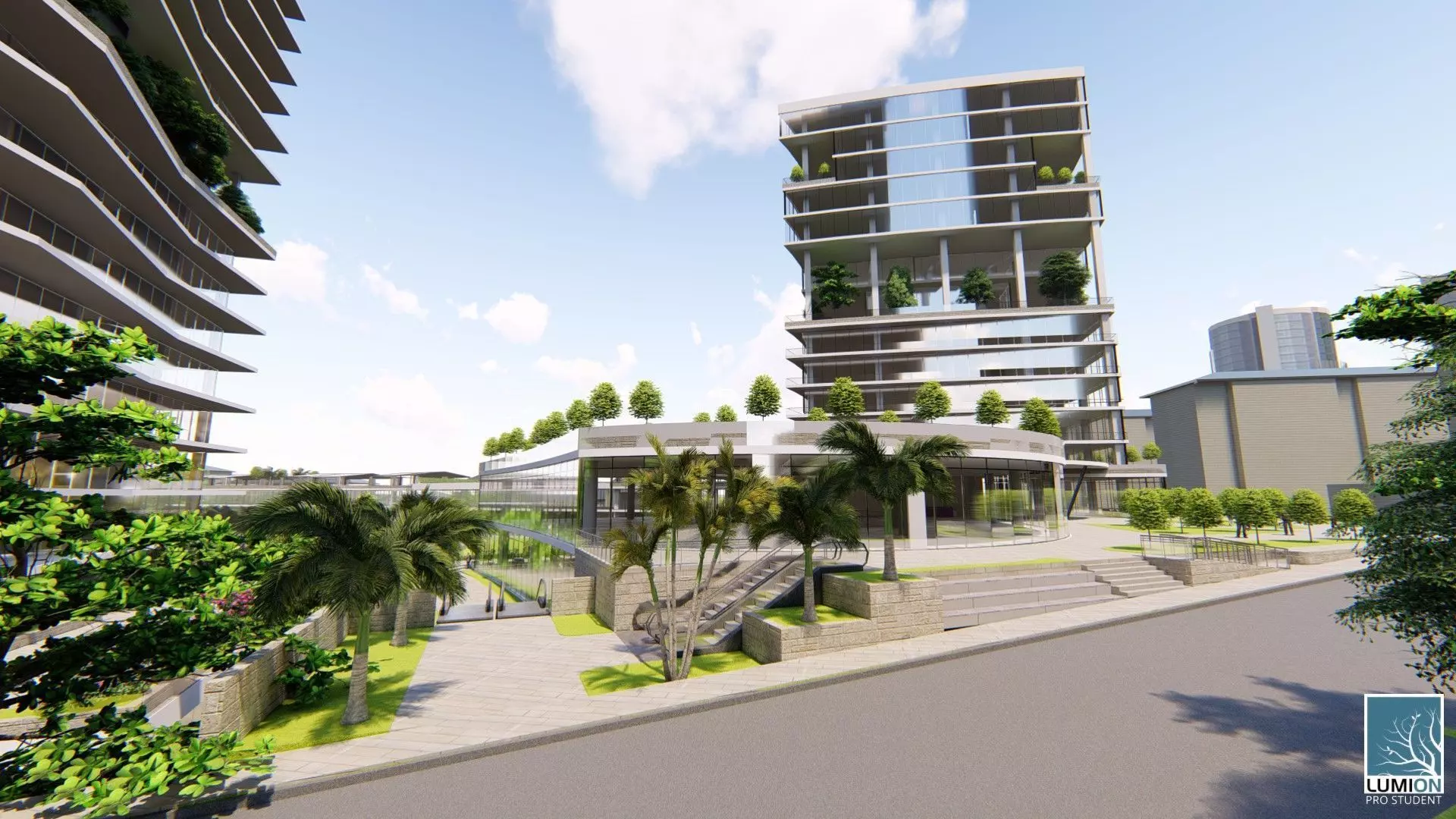 Highrise Residences Offices Shopping Mall Complex 3D model_11