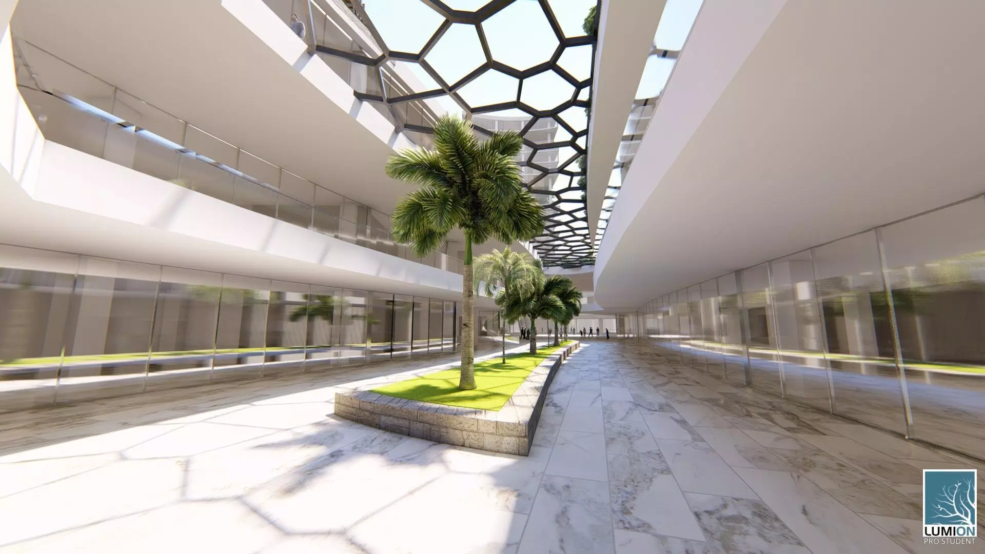 Highrise Residences Offices Shopping Mall Complex 3D model_28