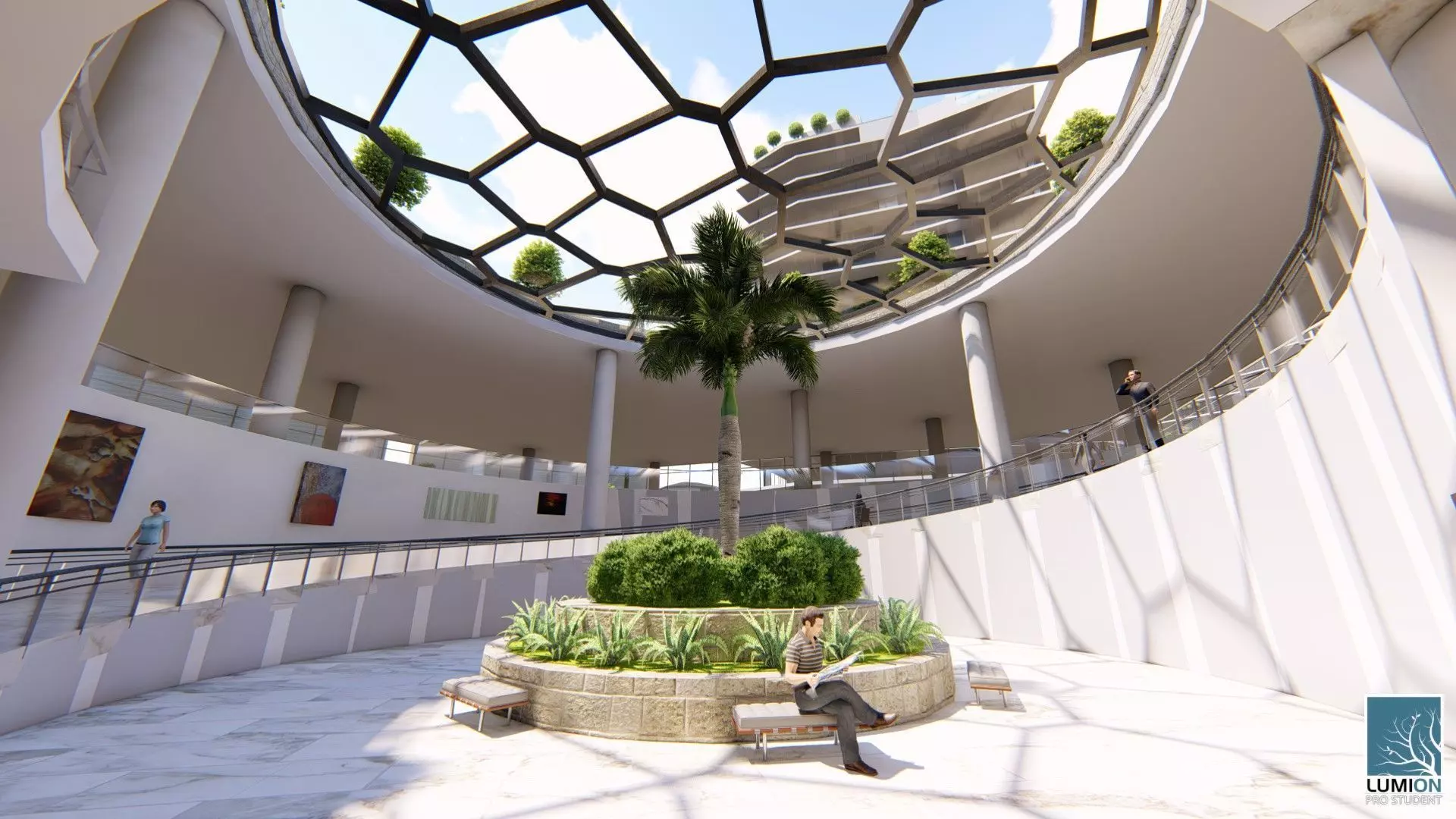 Highrise Residences Offices Shopping Mall Complex 3D model_24