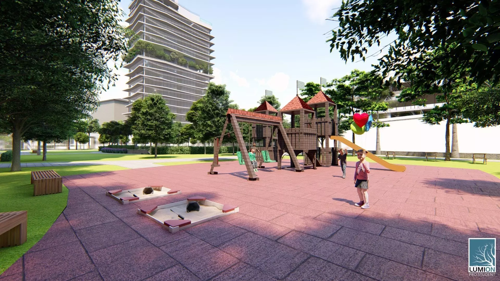 Highrise Residences Offices Shopping Mall Complex 3D model_19