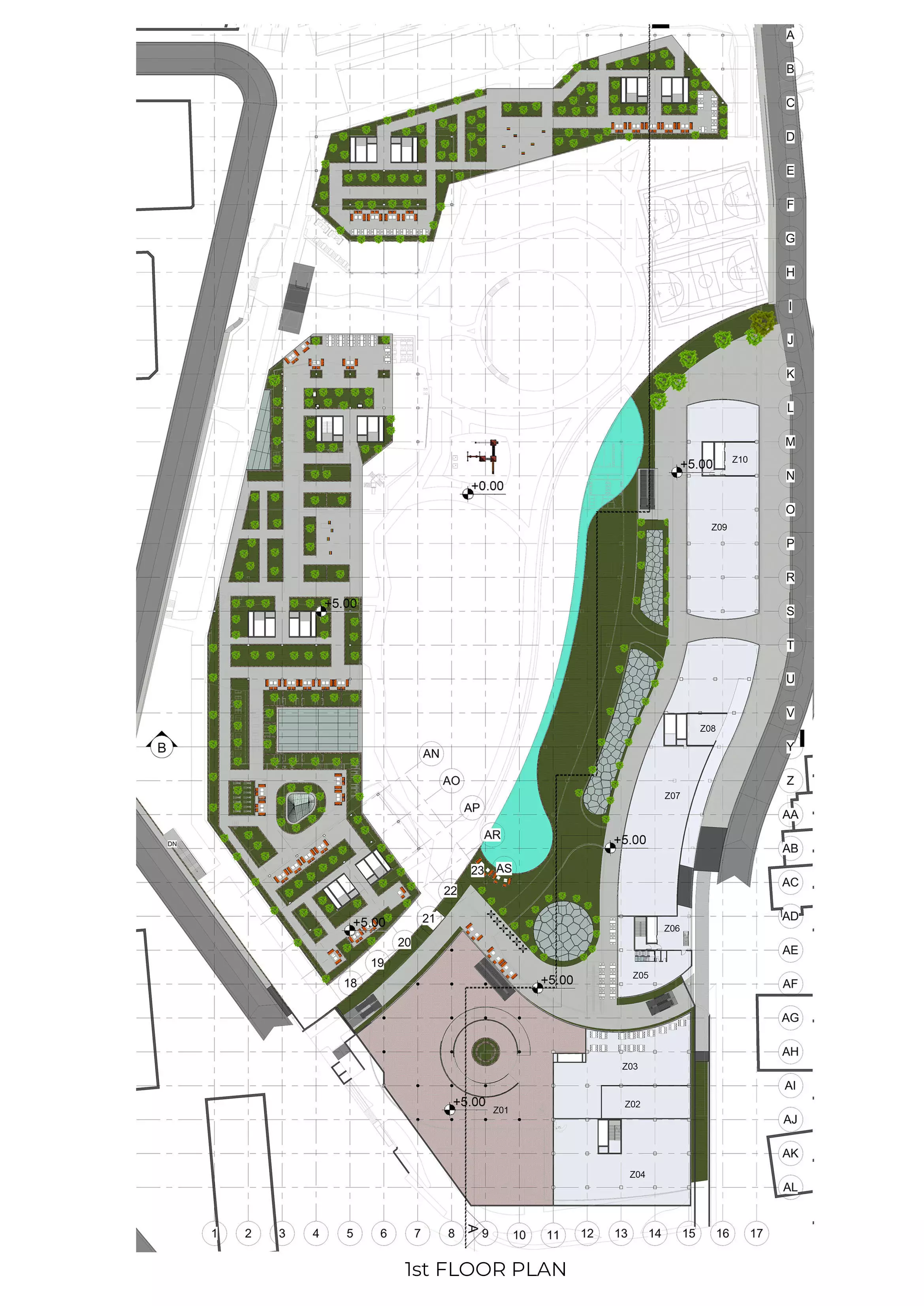 Highrise Residences Offices Shopping Mall Complex 3D model_5